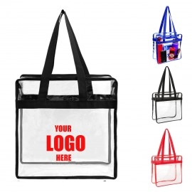 PVC Clear Stadium Zipper Tote PVC Clear Stadium Zipper Tote