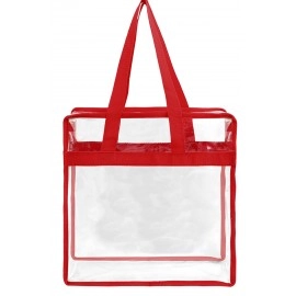 PVC Clear Stadium Zipper Tote