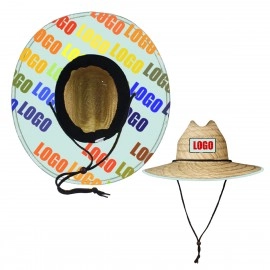 Lifeguard Hollow Straw Hat With Custom Patch Lifeguard Hollow Straw Hat With Custom Patch
