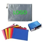 A5 Oxford Cloth Document Bag with Zipper/Pencil Pouch