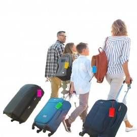 Clear PVC Luggage Tags With Strap