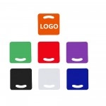 7" x 7" Square Plastic Die-Cut Handheld Fan