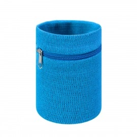 Cotton Sport Wristband With Zipper Pocket
