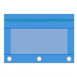3 Ring Binder Oxford Zipper Pencil Pouch With PVC Window